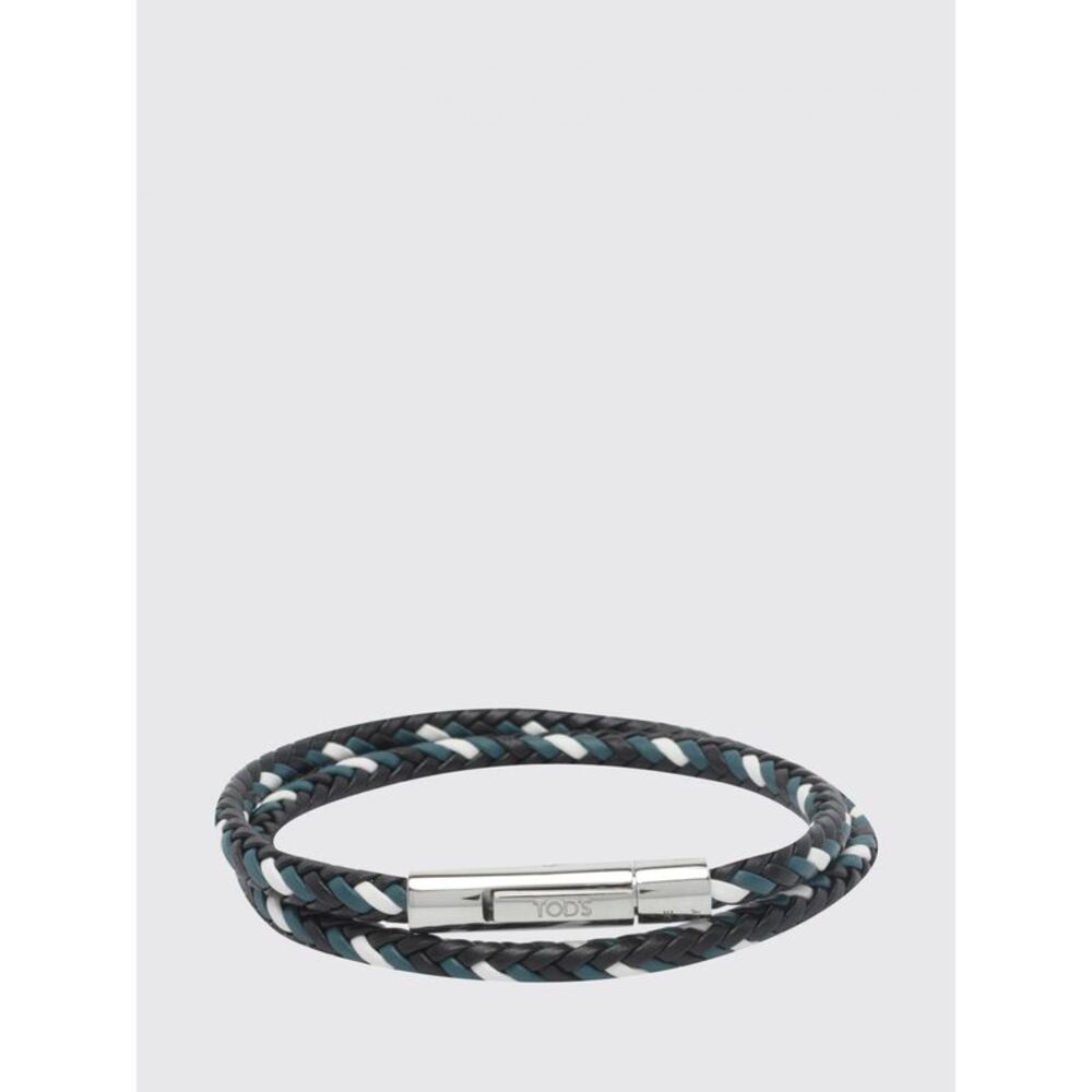 Tod's Men Woven Calfskin Leather Bracelet Tod's With Magnetic Clasp